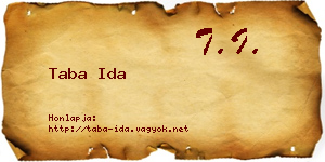 Taba Ida névjegykártya