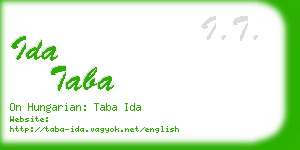 ida taba business card